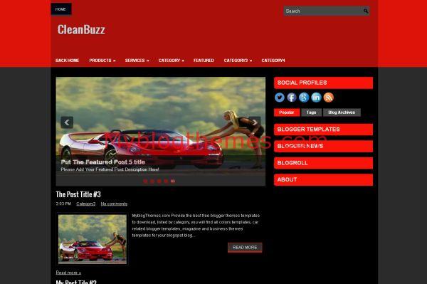 Red blogger template