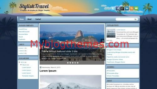 Land Travel Blogger Template