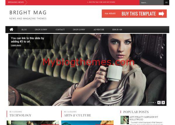 Responsive Blogger Template - Bright Mag