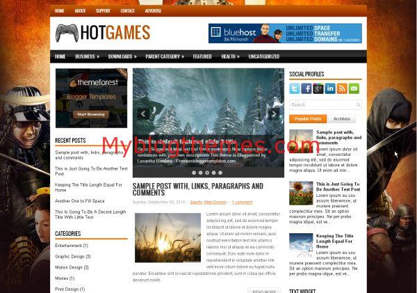 Games Blogger Style Template