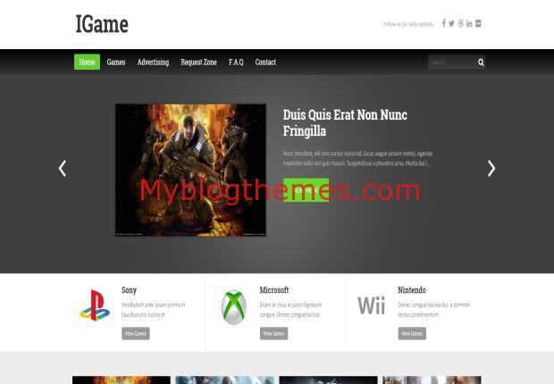 Responsive Game Blogger Template